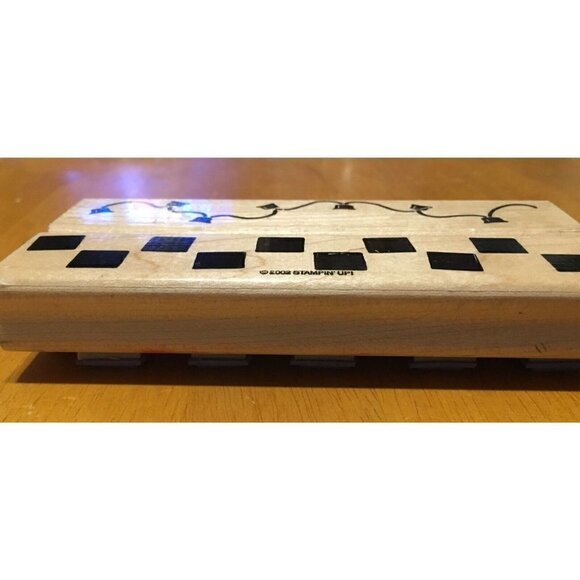 2 NEW 2002‎ Retired Stampin Up Borders Wood Rubber Mounted Stamp - Picture 3 of 3